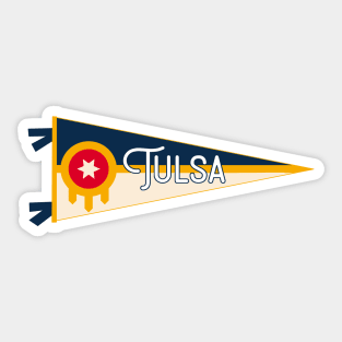 Tulsa Flag Pennant Sticker